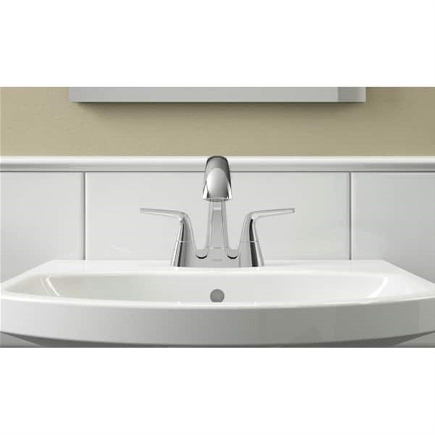 Kohler Elmbrook 4 in. Centerset Bathroom Faucet Polished Chrome K-R21995-4D-CP ✅