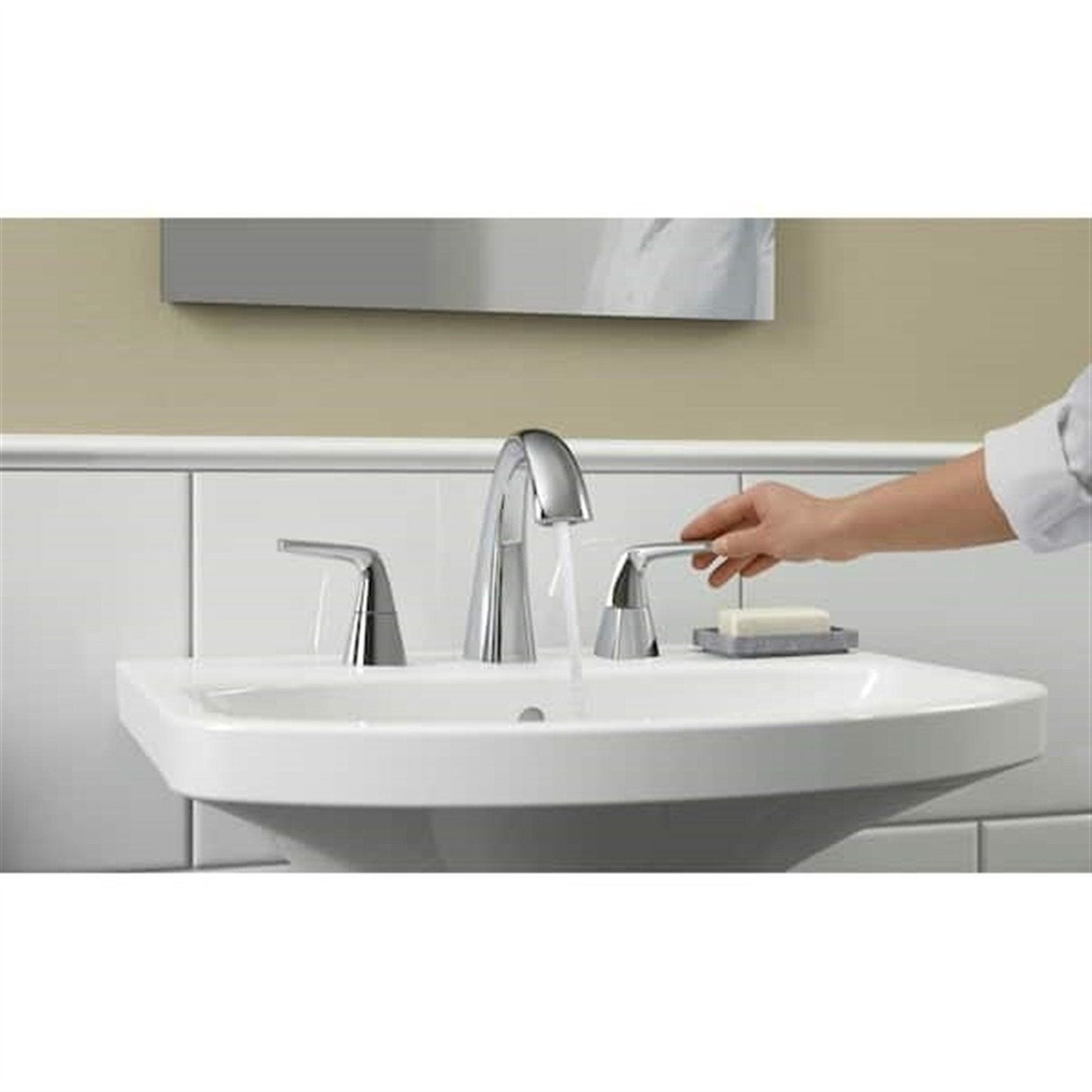 Kohler Elmbrook 8 in. Widespread Bathroom Faucet Polished Chrome K-R21996-4D-CP