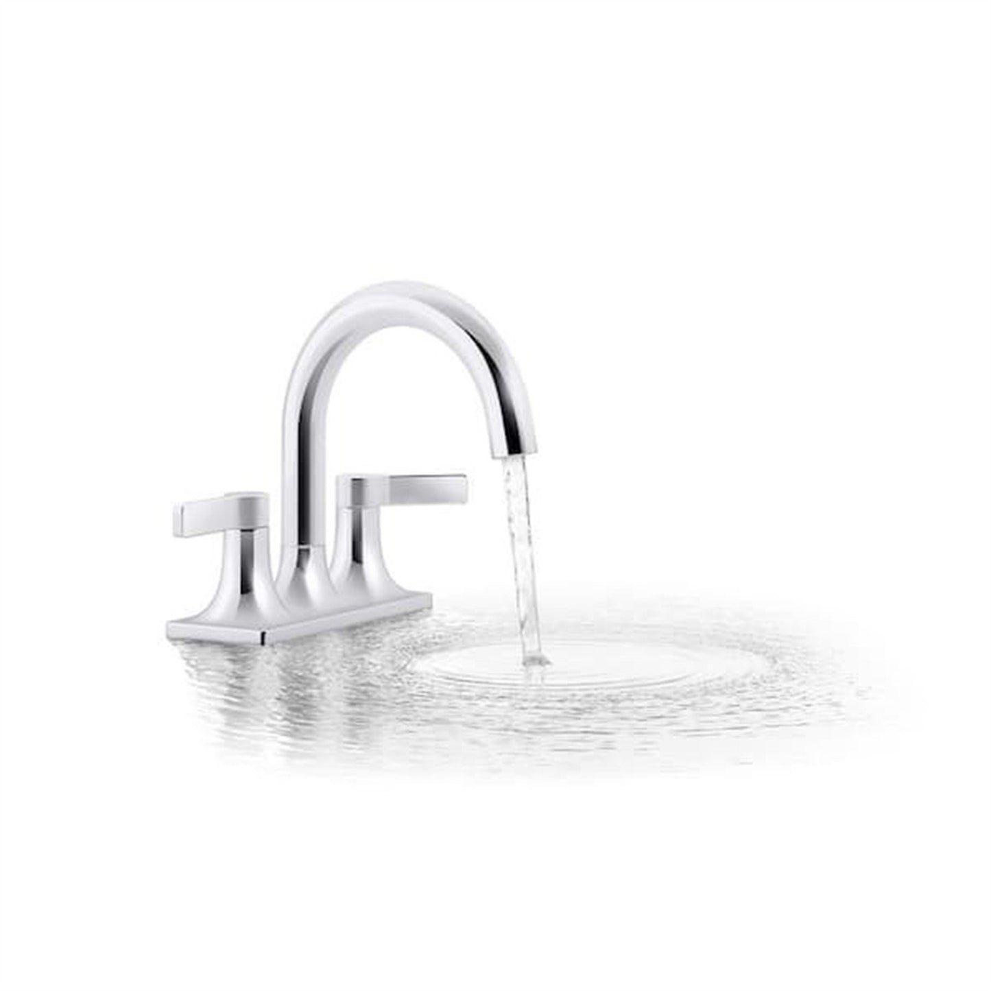 Kohler Contemporary 4 in. Centerset Bathroom Faucet Polished Chrome K-R22797-4D-CP