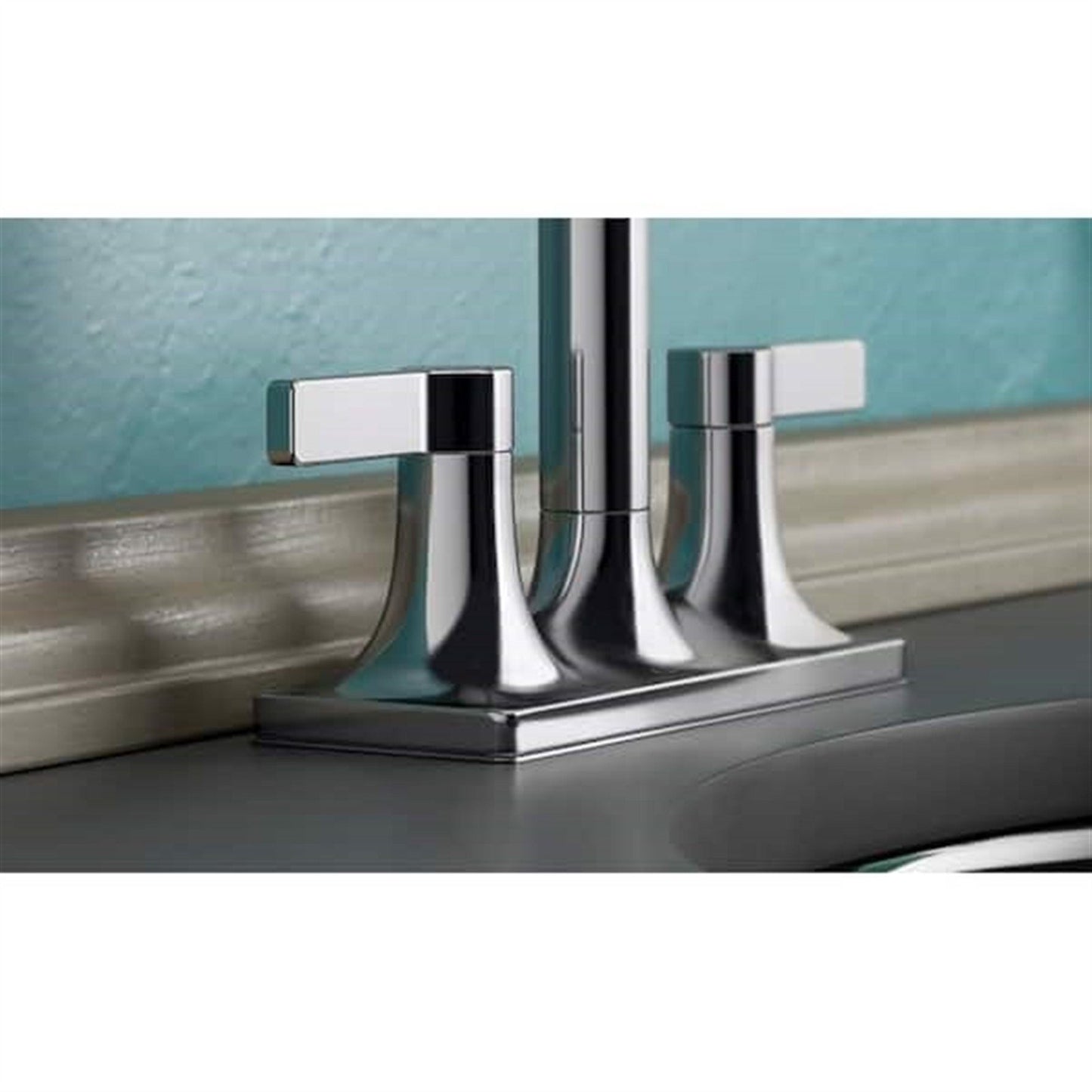 Kohler Contemporary 4 in. Centerset Bathroom Faucet Polished Chrome K-R22797-4D-CP