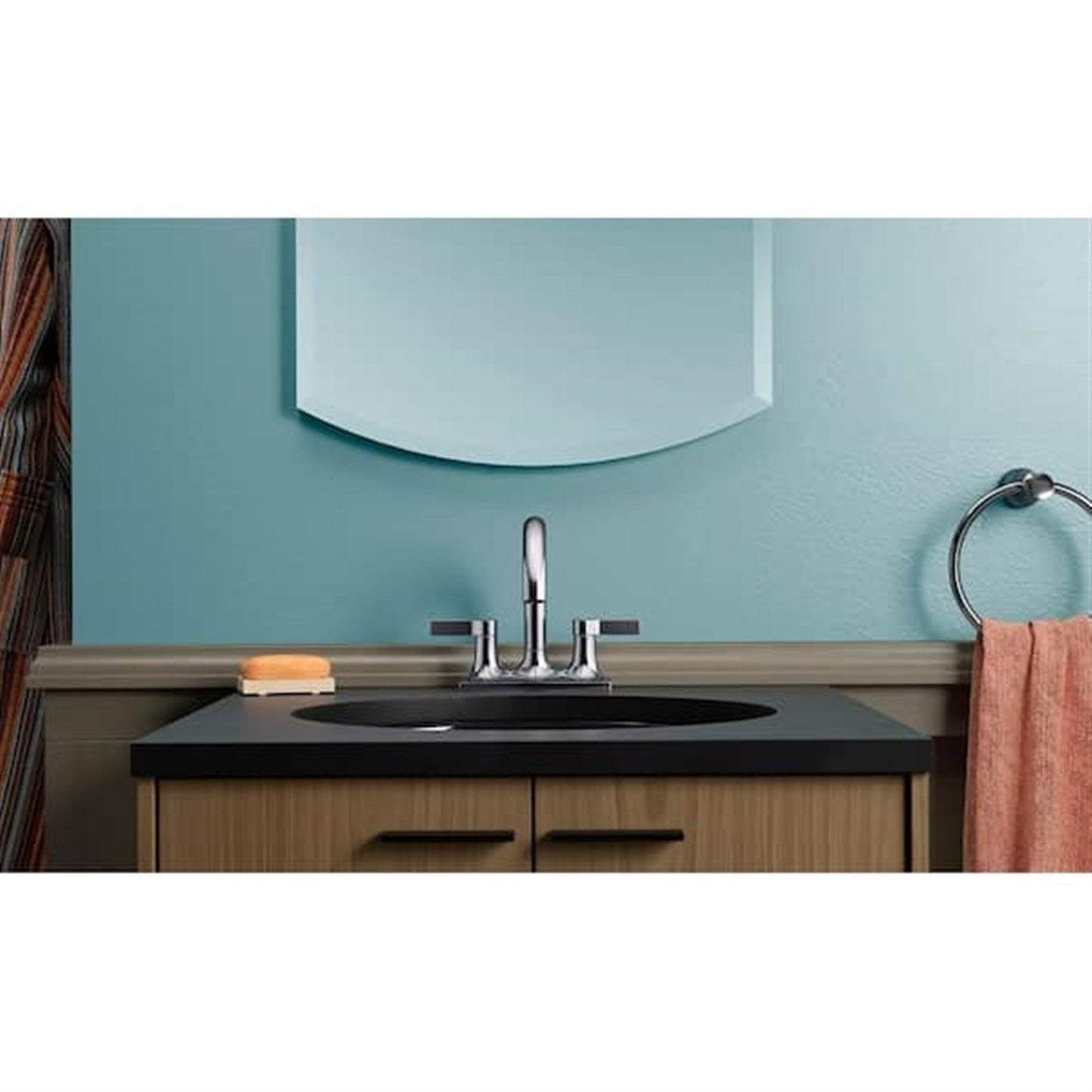 Kohler Contemporary 4 in. Centerset Bathroom Faucet Polished Chrome K-R22797-4D-CP