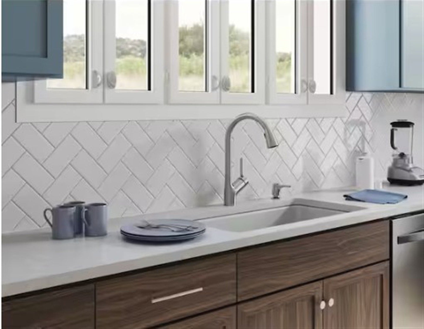 Kohler Setra® Kitchen faucet w/Konnect w/ soap Vibrant Stainless K-R22899-SD-VS