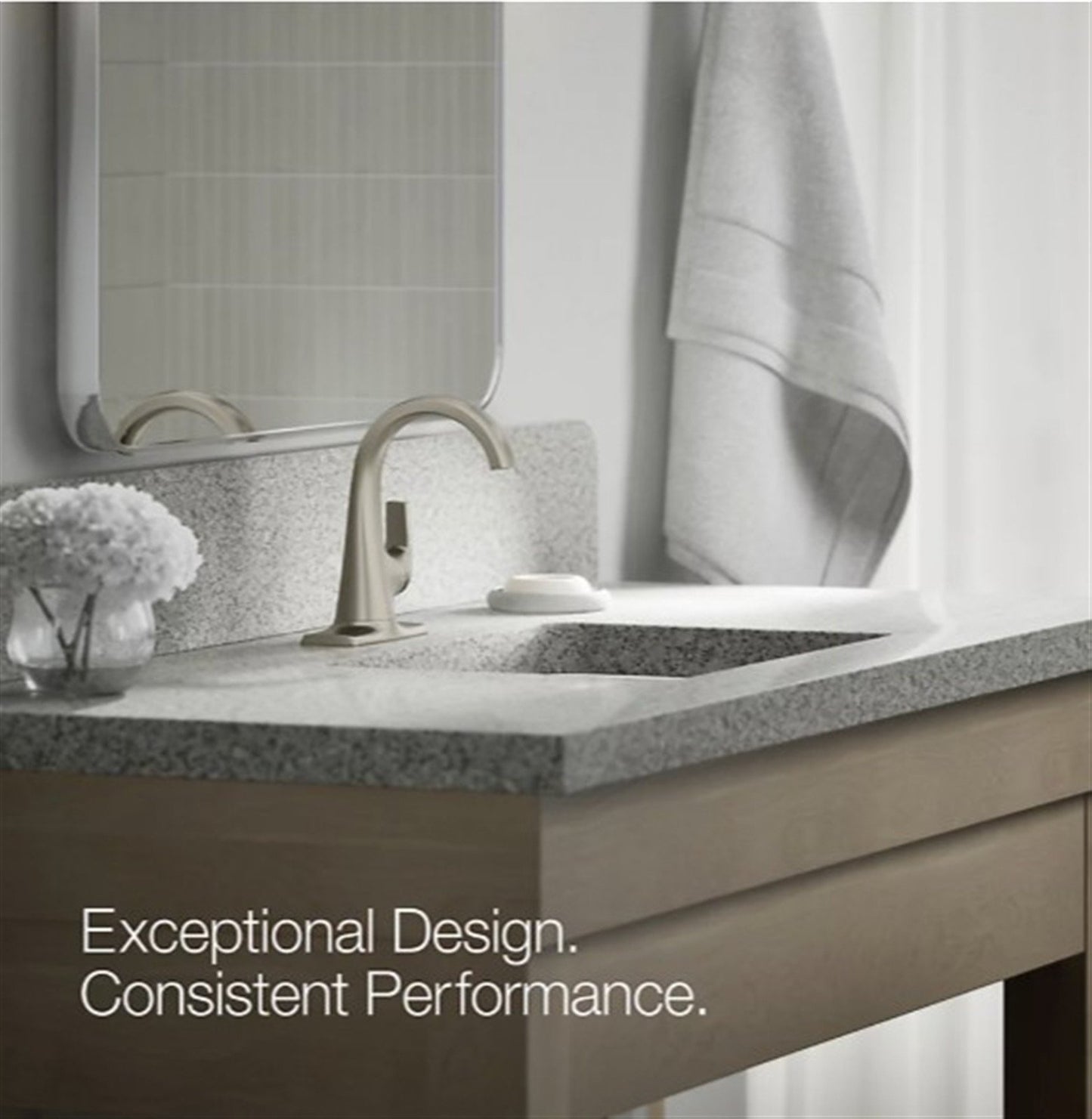 Kohler Cursiva 1 Hole Bathroom Faucet Brushed Nickel K-R30577-4D-BN ✅