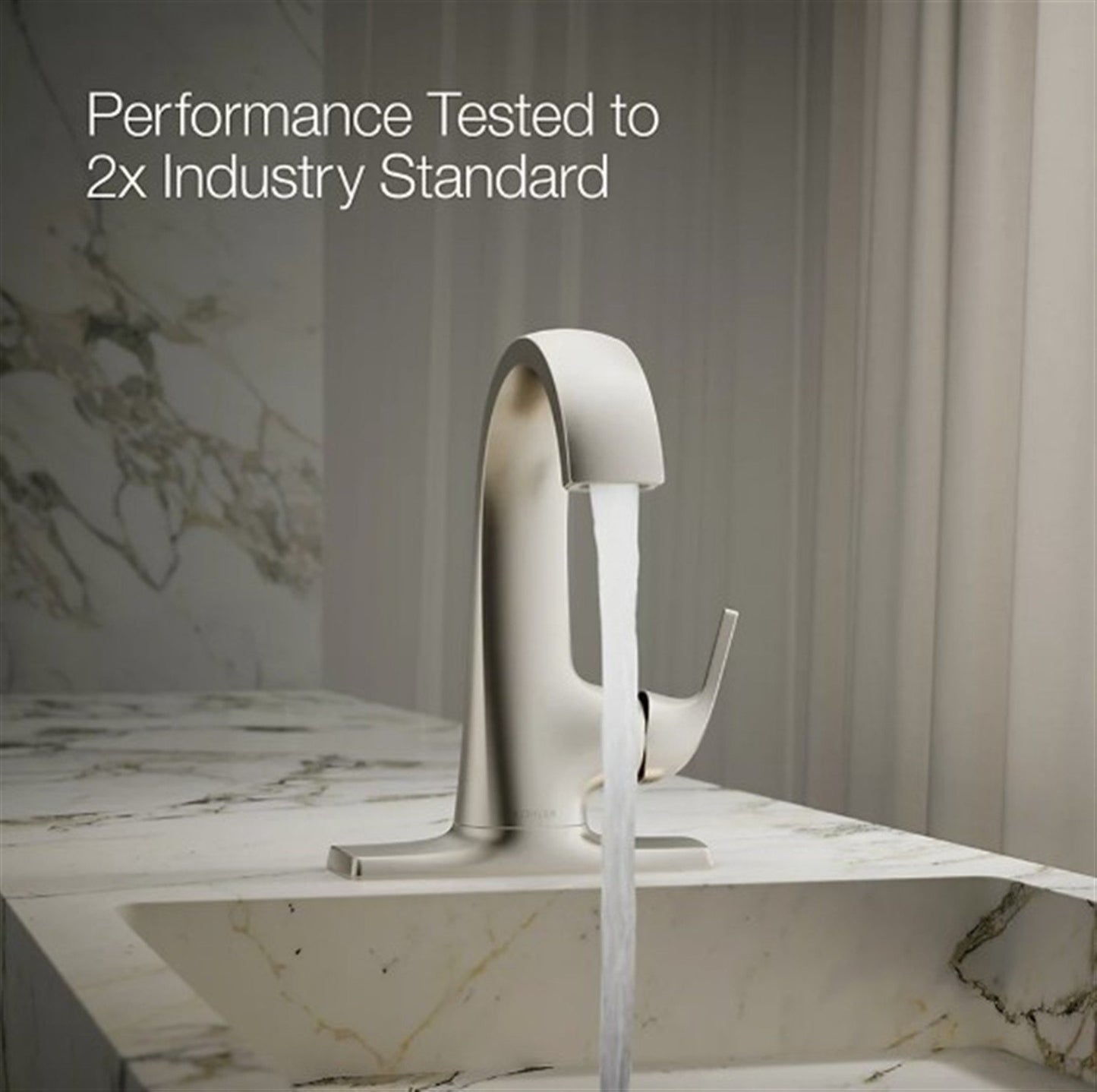 Kohler Cursiva 1 Hole Bathroom Faucet Brushed Nickel K-R30577-4D-BN ✅