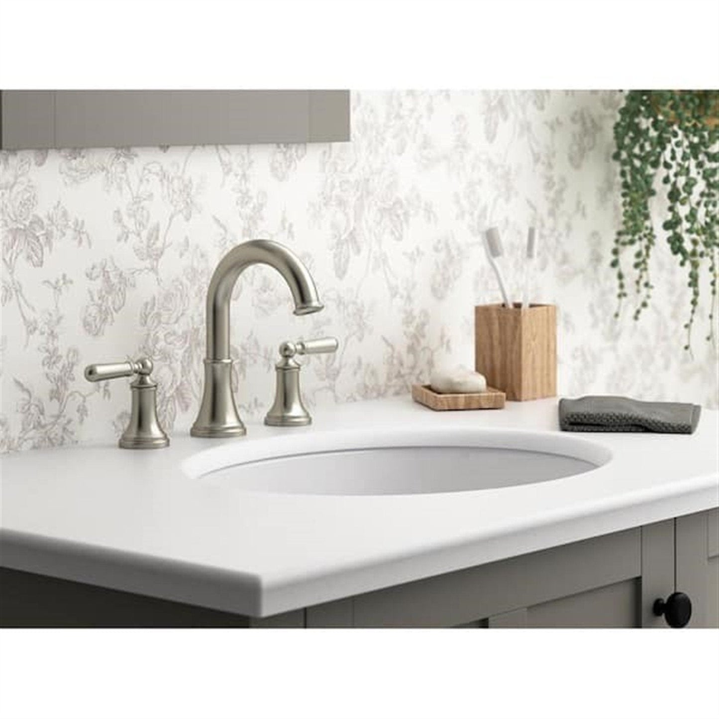 Kohler Capilano 8 in. Widespread Bathroom Faucet Vibrant Brushed Nickel K-R30582-4D-BN