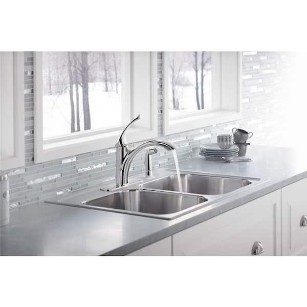 Kohler Mistos Wide-Spread Standard Kitchen Faucet in Polished Chrome K-R72508-CP