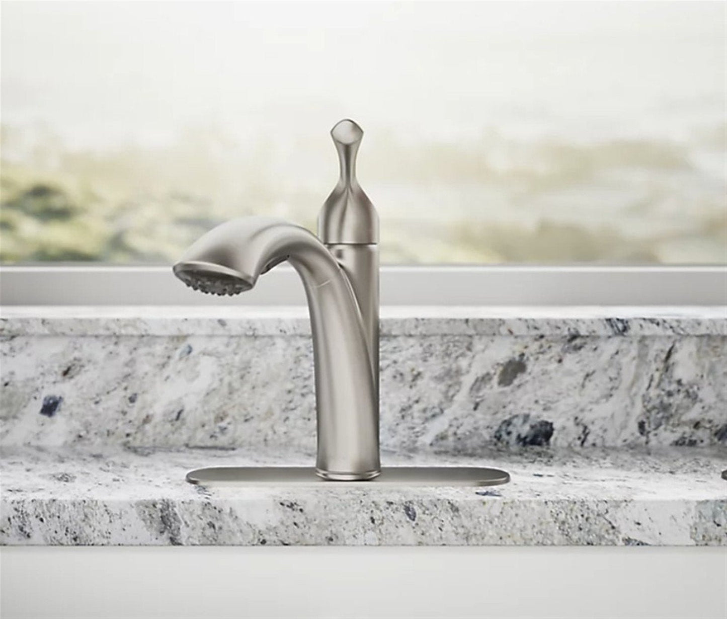 Kohler Mistos 1 Hole Pull Down Kitchen Faucet in Polished Chrome K-R72510-SD-CP