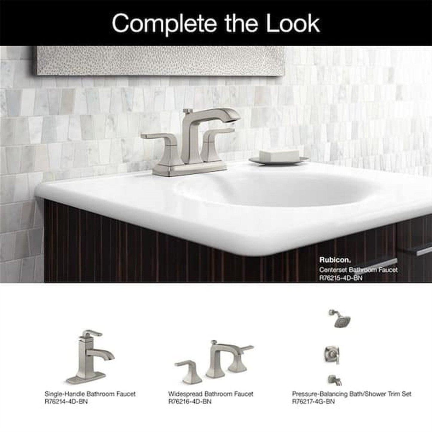 Kohler Rubicon 4 in. Centerset Bathroom Faucet Vibrant Brushed Nickel K-R76215-4D-BN