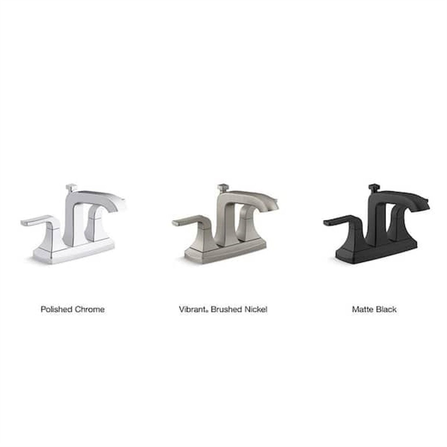 Kohler Rubicon 4 in. Centerset Bathroom Faucet Vibrant Brushed Nickel K-R76215-4D-BN