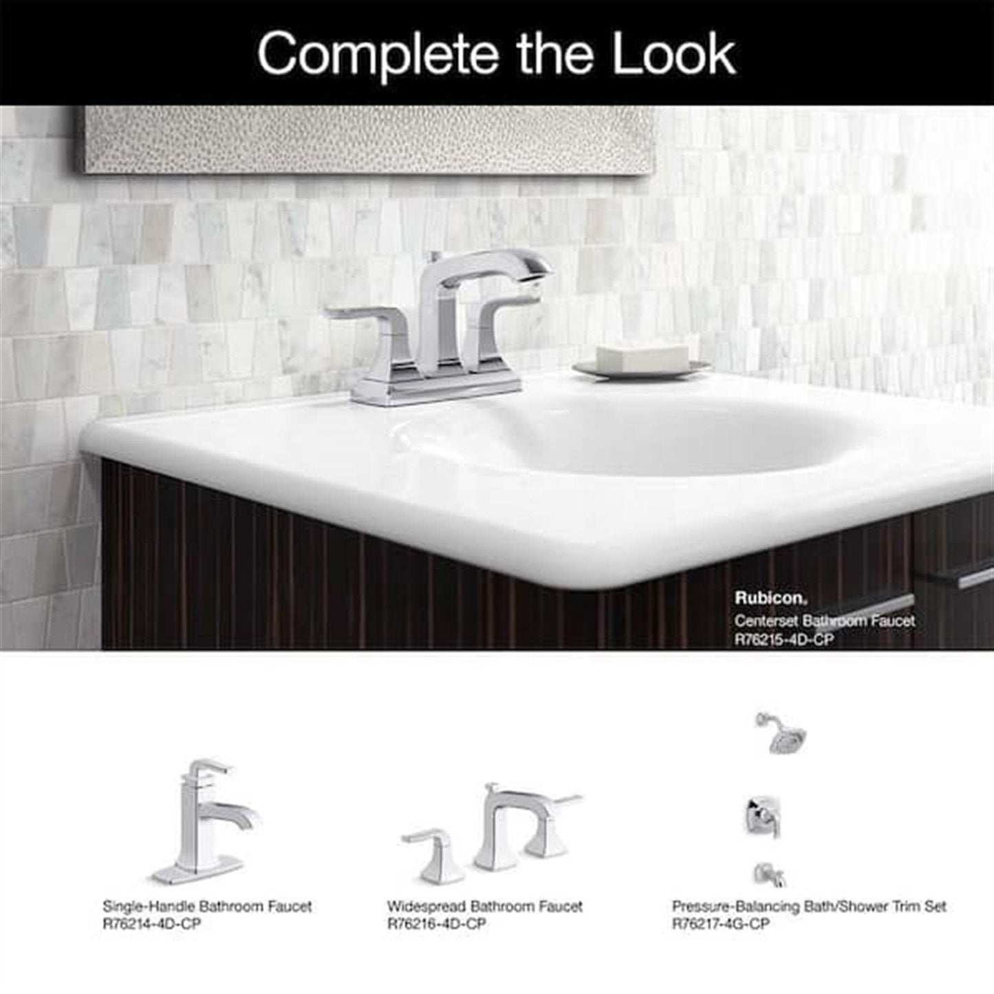 Kohler Rubicon 4 in. Centerset Bathroom Faucet Polished Chrome K-R76215-4D-CP