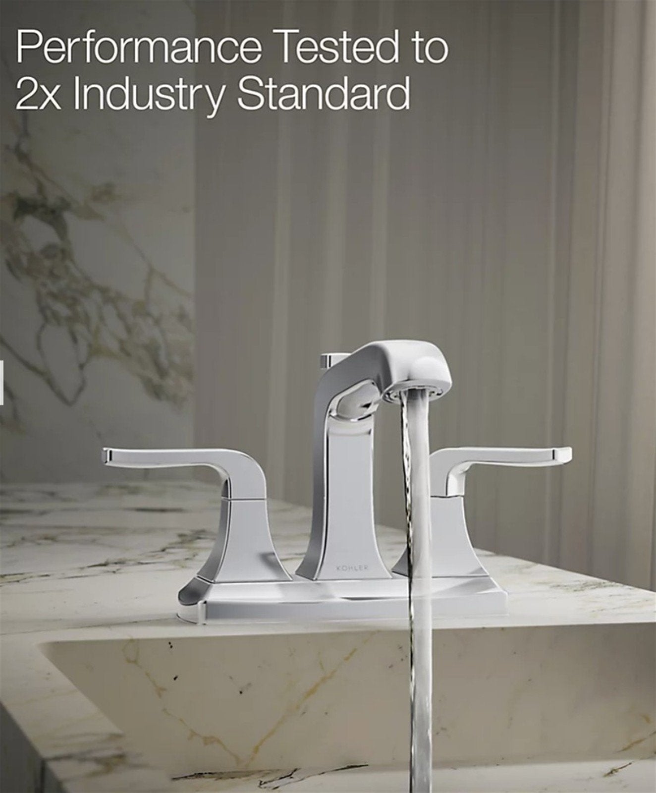 Kohler Rubicon 4 in. Centerset Bathroom Faucet Polished Chrome K-R76215-4D-CP