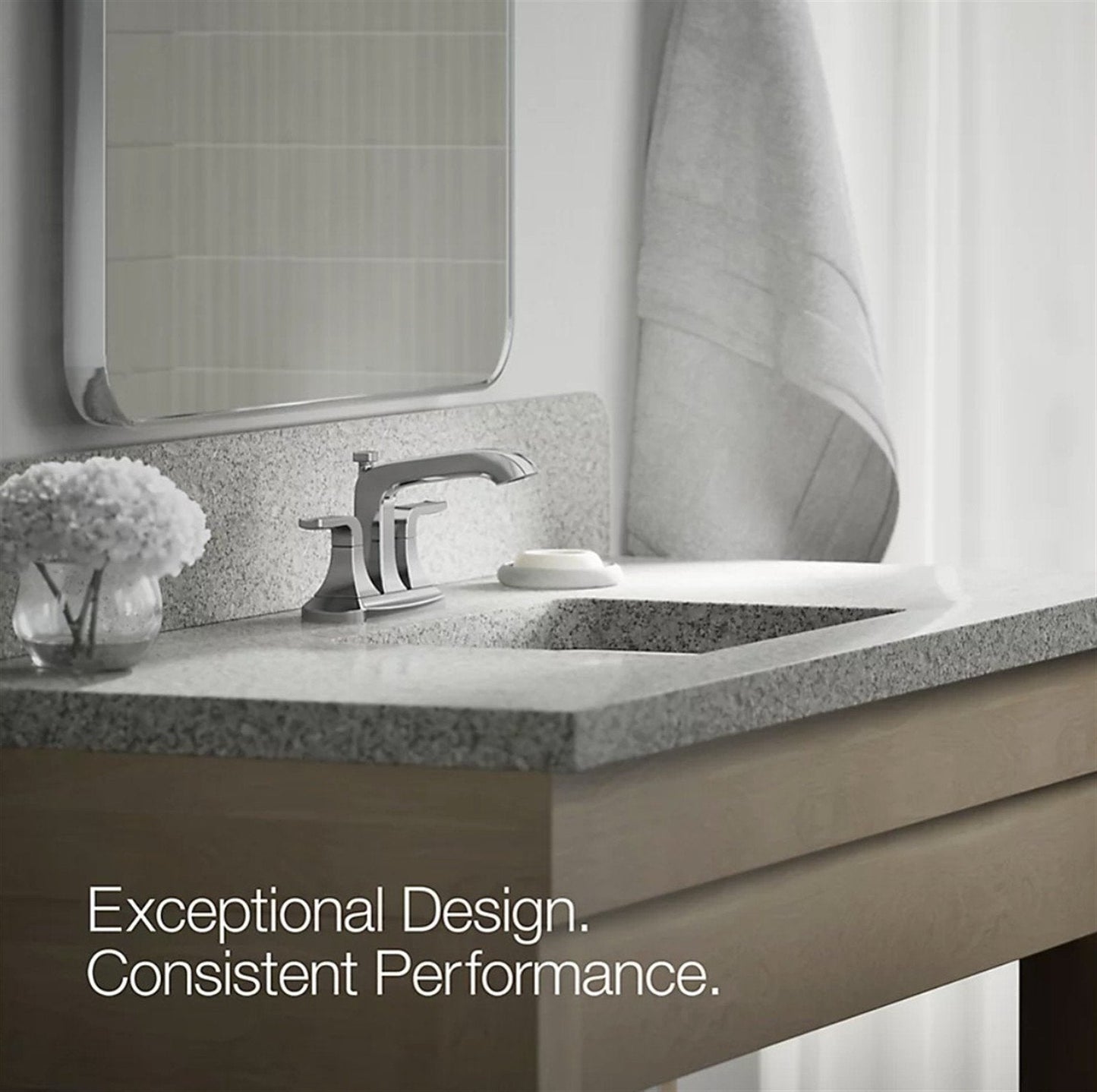 Kohler Rubicon 4 in. Centerset Bathroom Faucet Polished Chrome K-R76215-4D-CP