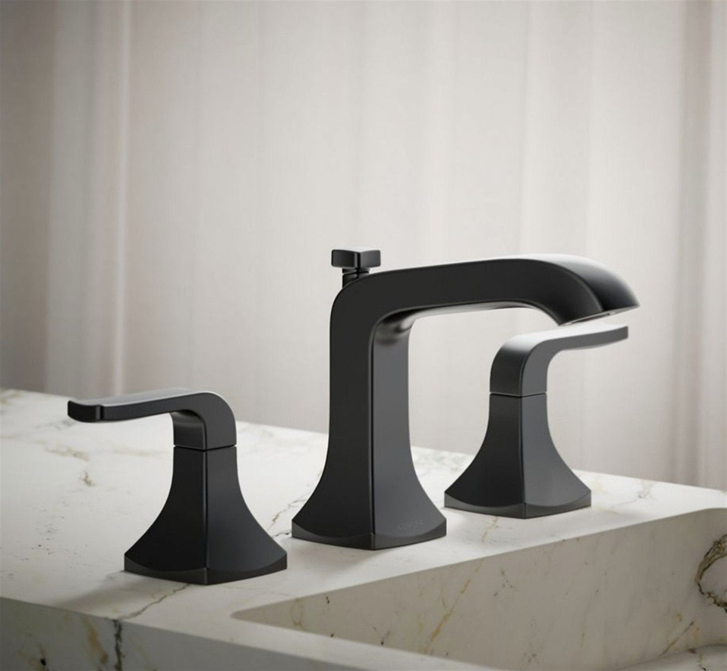 Kohler Rubicon 8 in. Widespread Bathroom Faucet Matte Black K-R76216-4D-BL