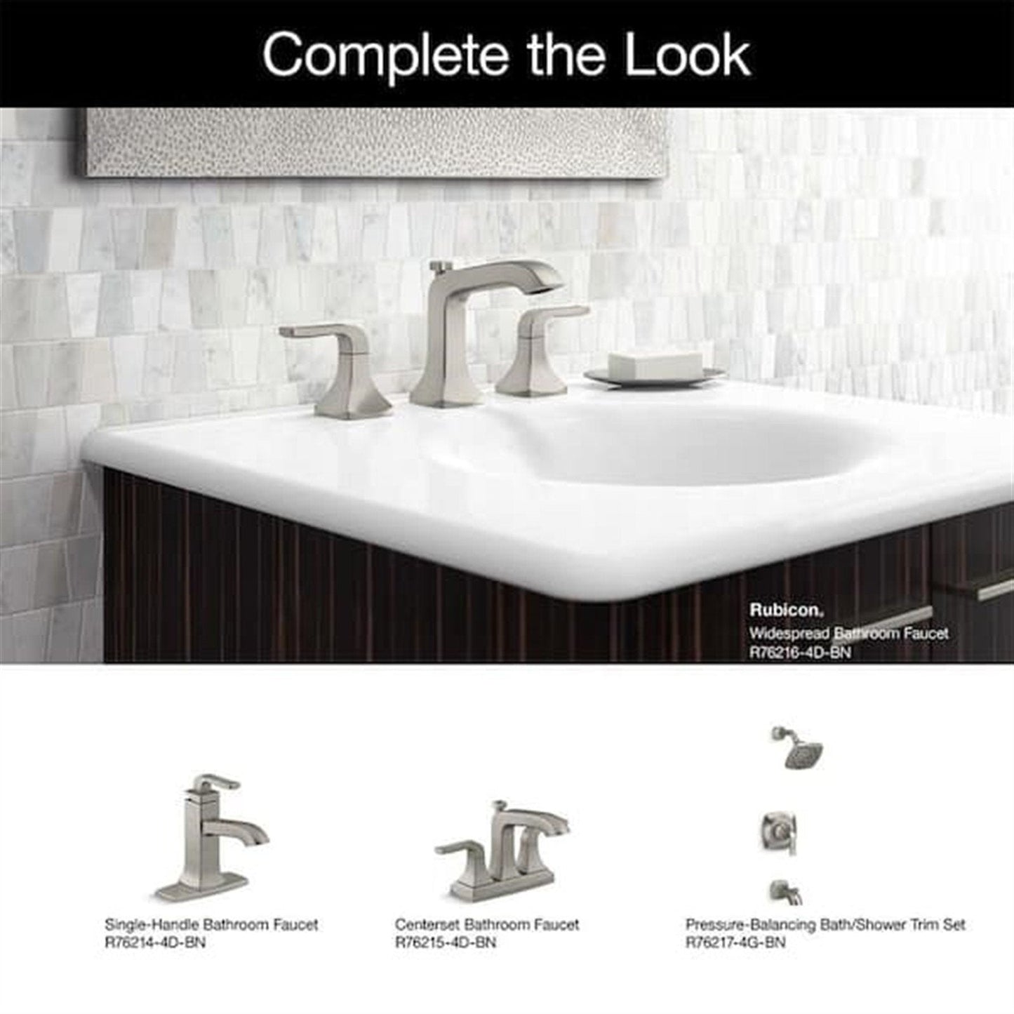 Rubicon 8 in. Widespread 2-Handle Bathroom Faucet in Vibrant Brushed Nickel
