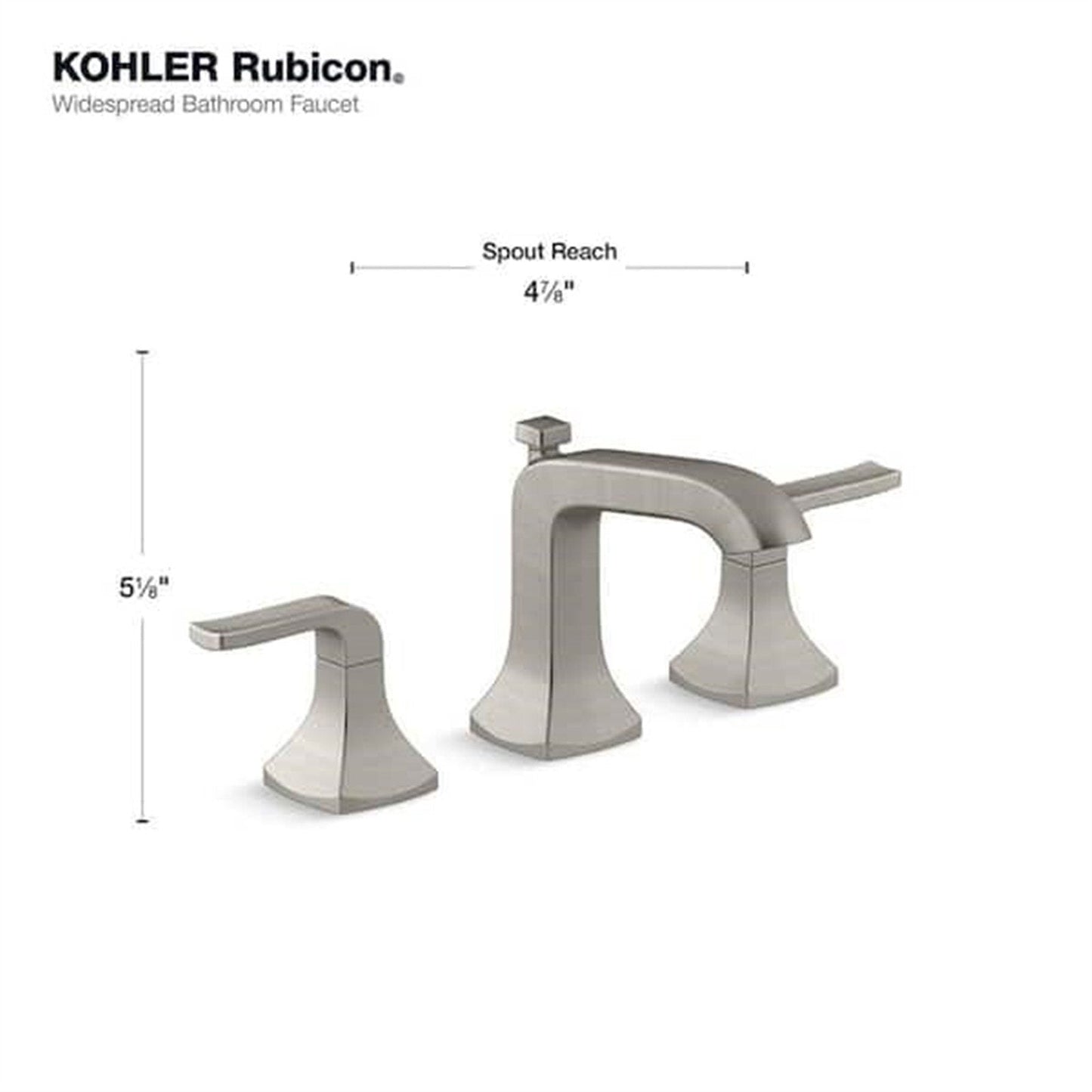 Rubicon 8 in. Widespread 2-Handle Bathroom Faucet in Vibrant Brushed Nickel