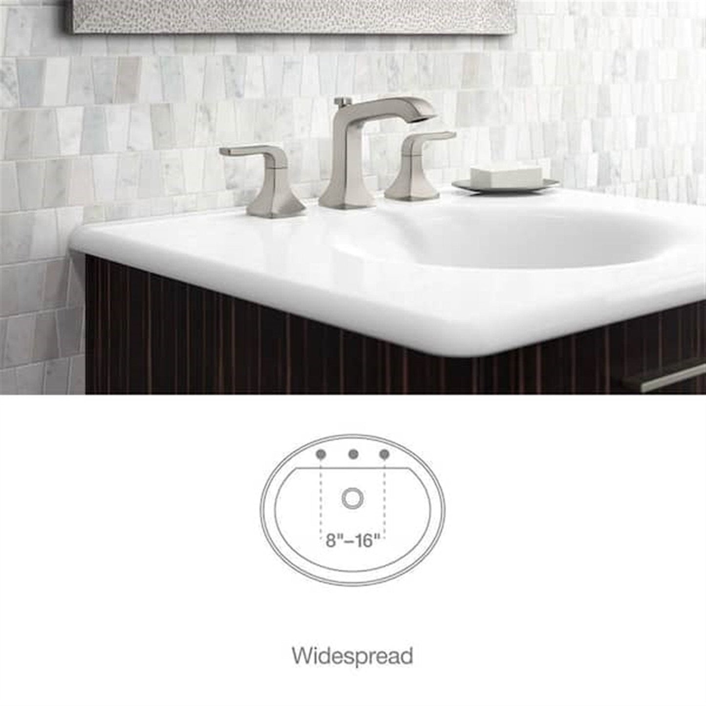 Rubicon 8 in. Widespread 2-Handle Bathroom Faucet in Vibrant Brushed Nickel