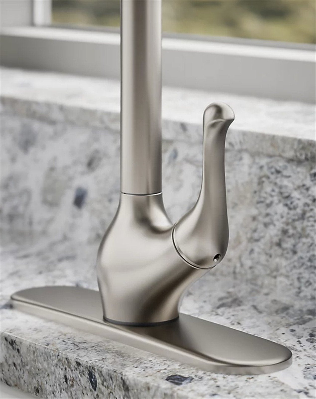 KOHLER Barossa Touchless Single Handle Pull Vibrant Stainless K-R78035-SD-VS