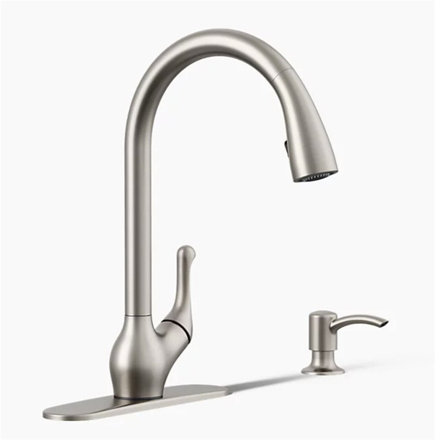 KOHLER Barossa Touchless Single Handle Pull Vibrant Stainless K-R78035-SD-VS