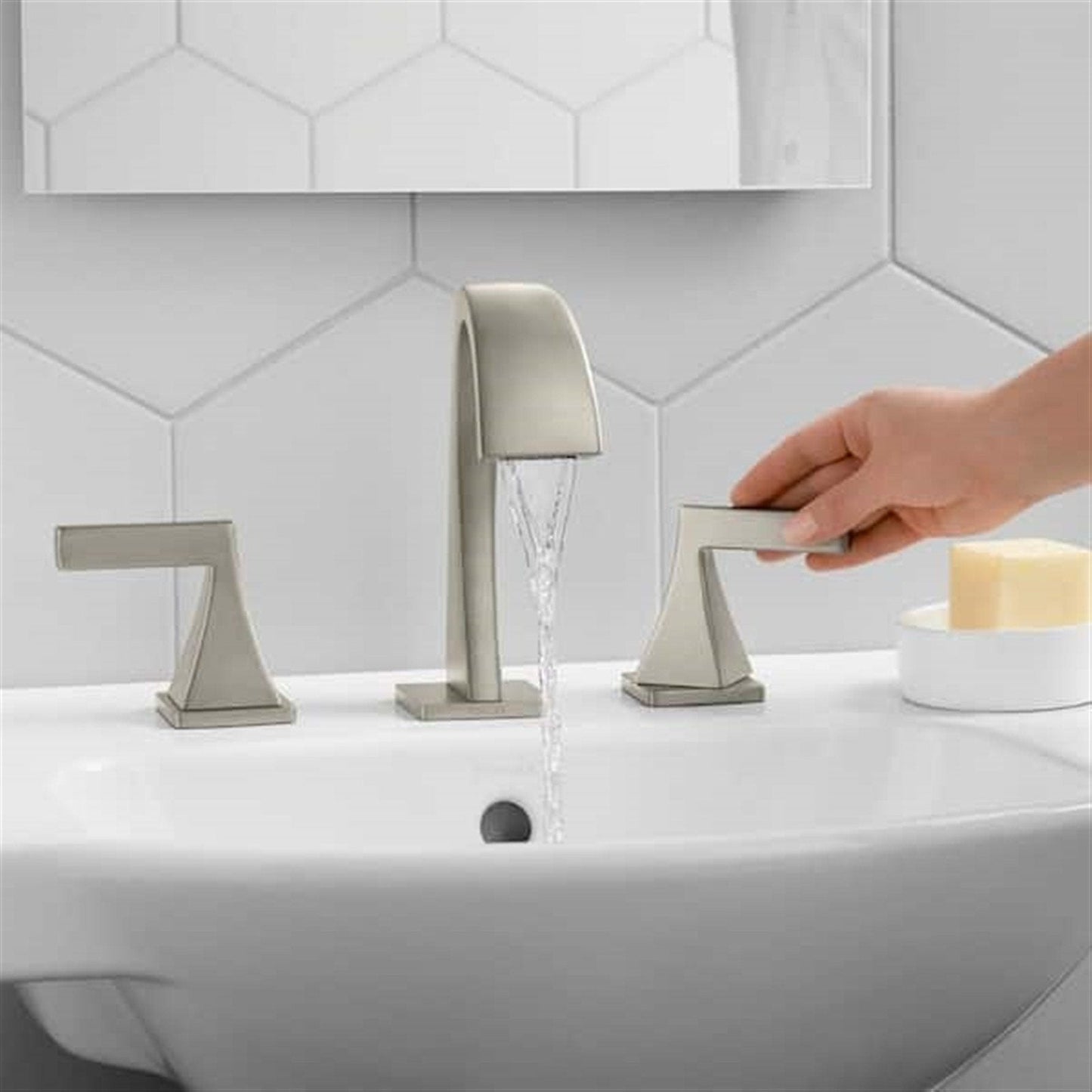 Kohler Katun 8 in. Widespread Bathroom Faucet Vibrant Brushed Nickel K-R78039-4D-BN