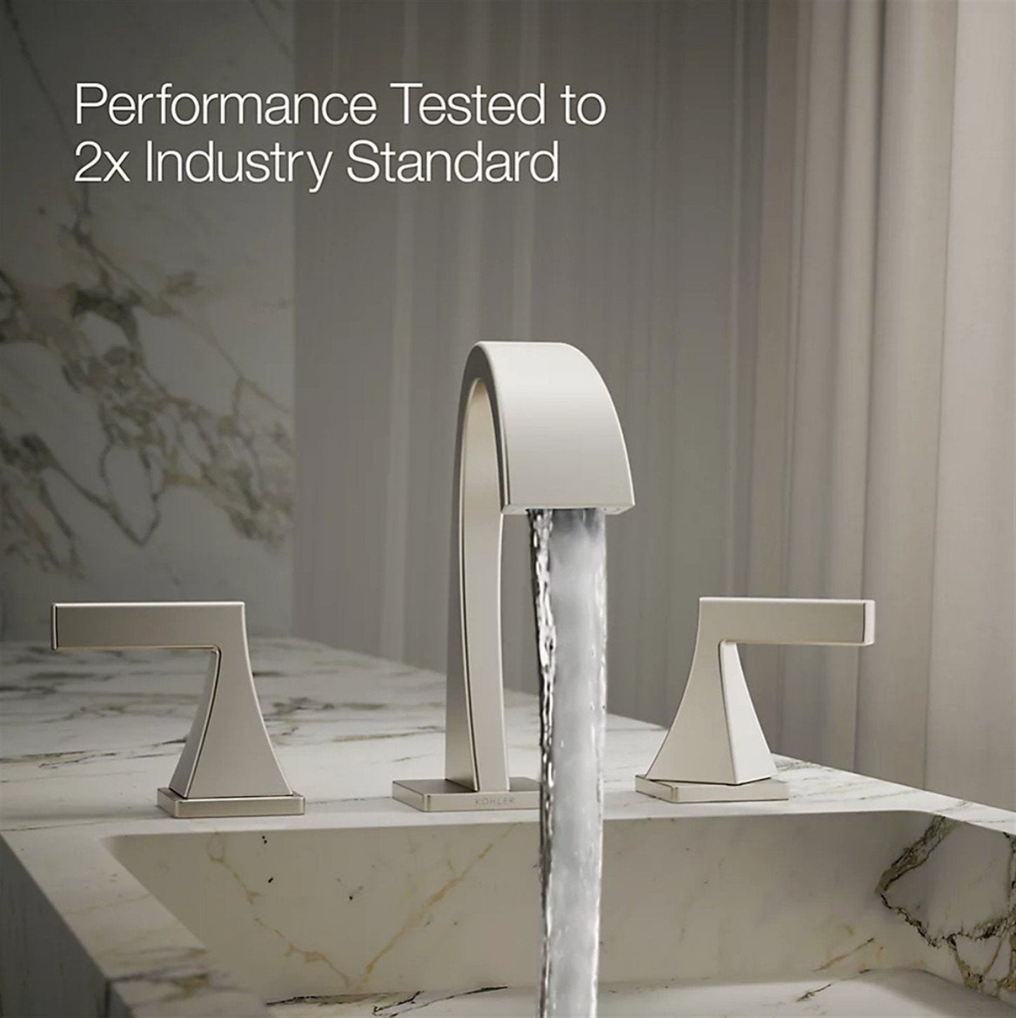 Kohler Katun 8 in. Widespread Bathroom Faucet Vibrant Brushed Nickel K-R78039-4D-BN
