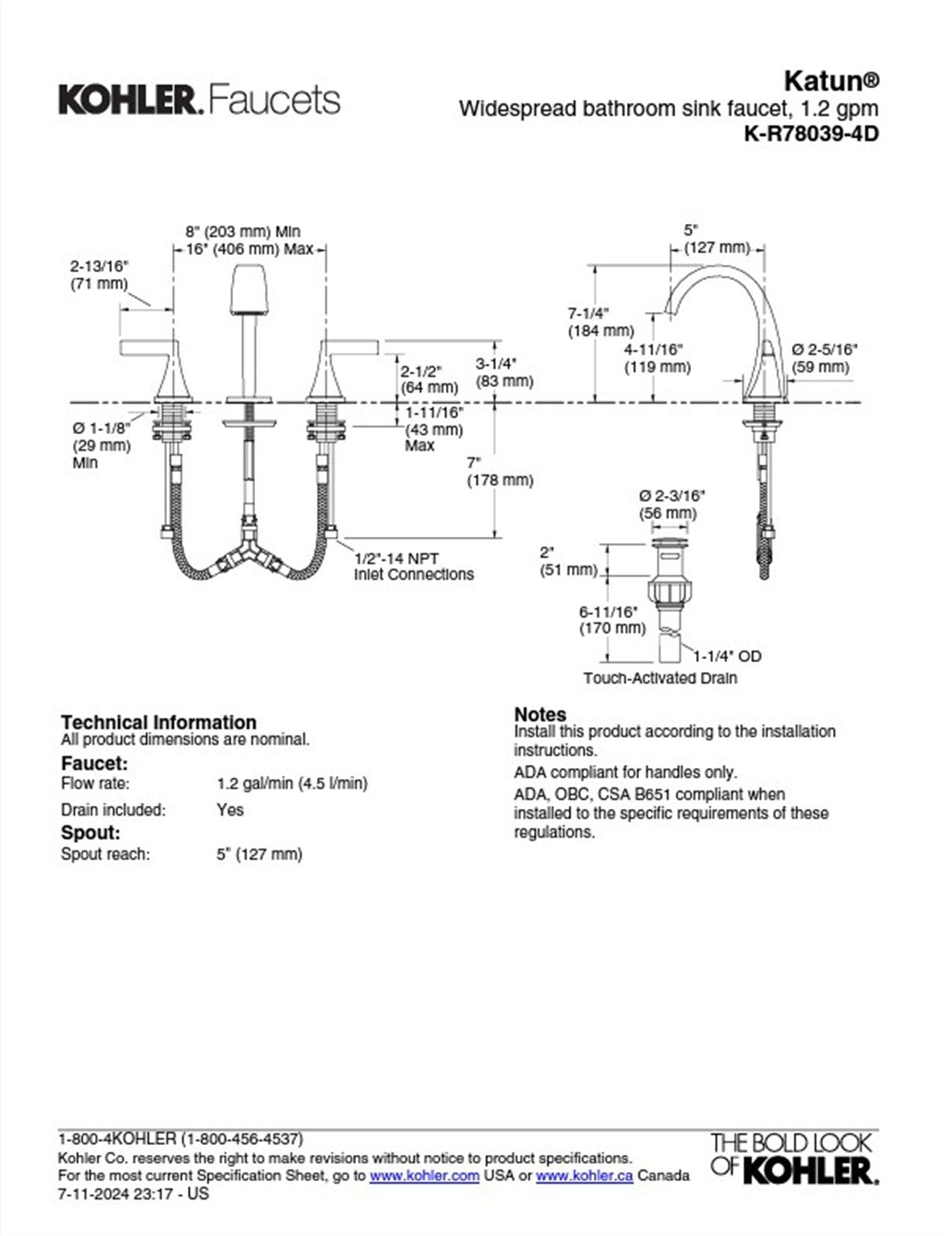 Katun 8 in. Widespread 2-Handle Bathroom Faucet in Polished Chrome