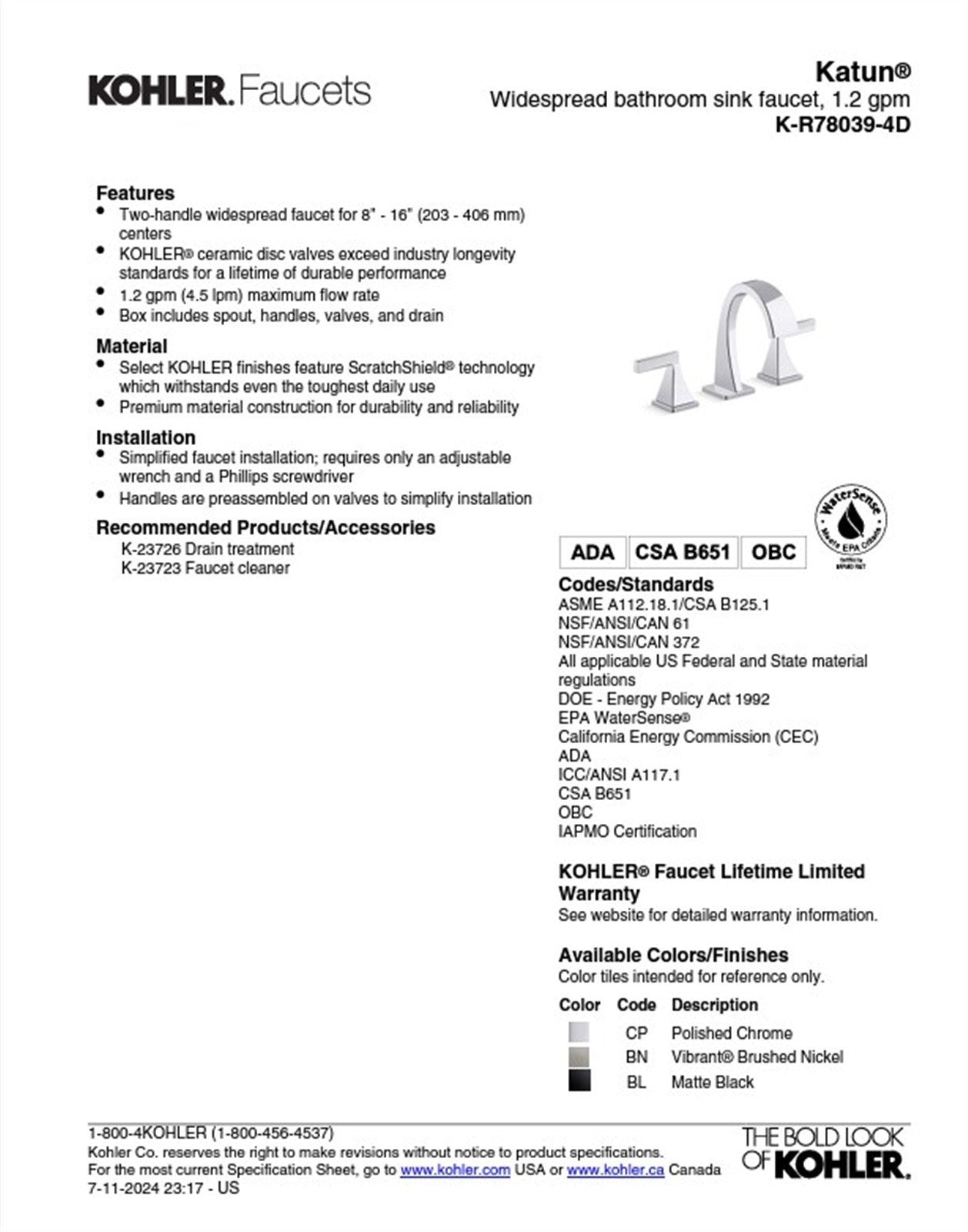 Katun 8 in. Widespread 2-Handle Bathroom Faucet in Polished Chrome