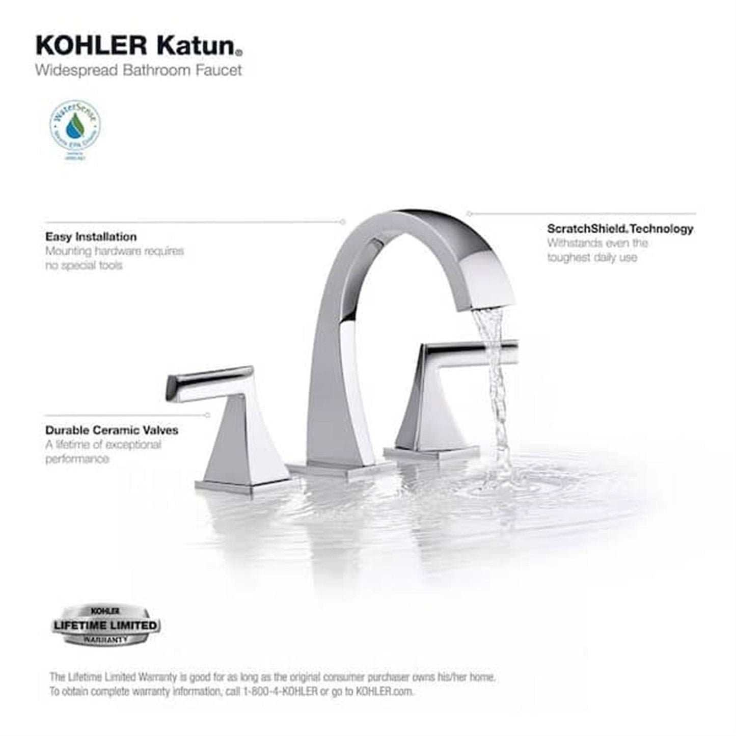 Katun 8 in. Widespread 2-Handle Bathroom Faucet in Polished Chrome