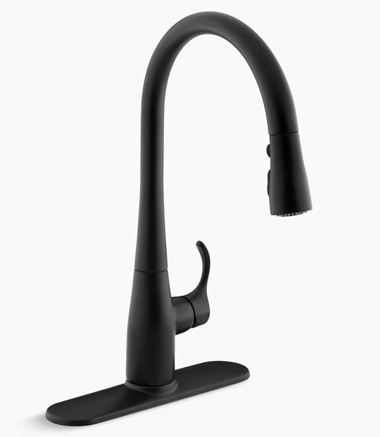 Kohler Simplice K-596-BL 1.5 GPM Pull Down Kitchen Faucet Matte Black Unused