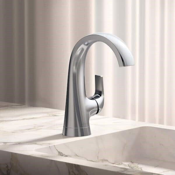 Kohler Cursiva Single Hole Bathroom Faucet Polished Chrome K-R30577-4D-CP