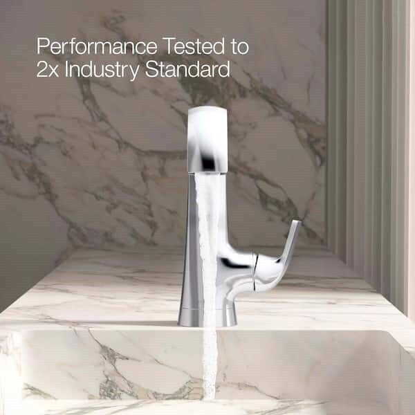 Kohler Cursiva Single Hole Bathroom Faucet Polished Chrome K-R30577-4D-CP