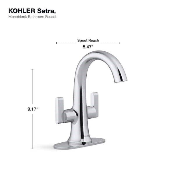 Kohler Setra Single Hole Bathroom Faucet Polished Chrome K-R29664-4D-CP