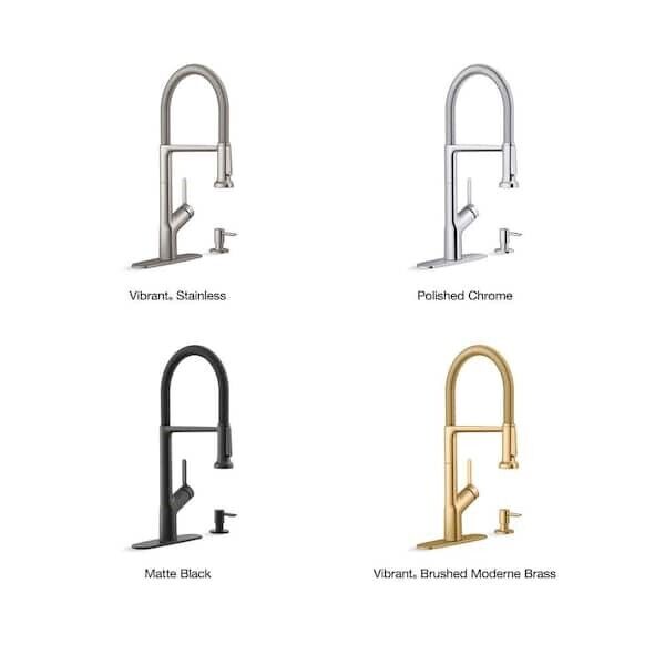 Kohler Setra 1 Hole Standard Kitchen Faucet in Polished Chrome K-R29343-SD-CP