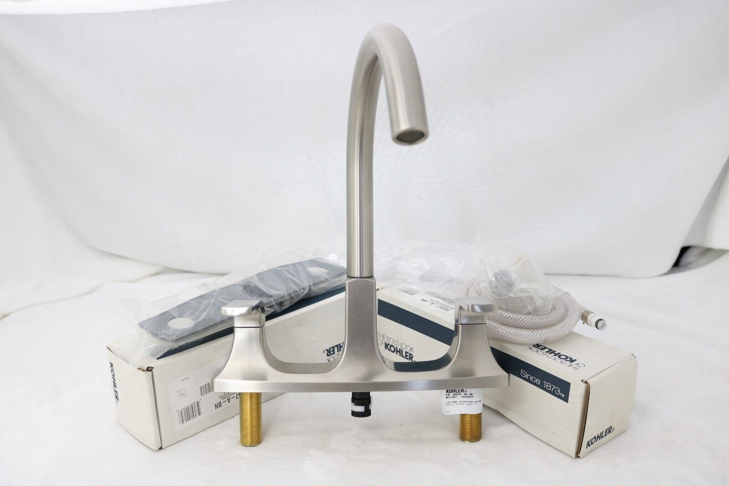 Rubicon Two-handle kitchen faucet with sidespray K-R26582-VS