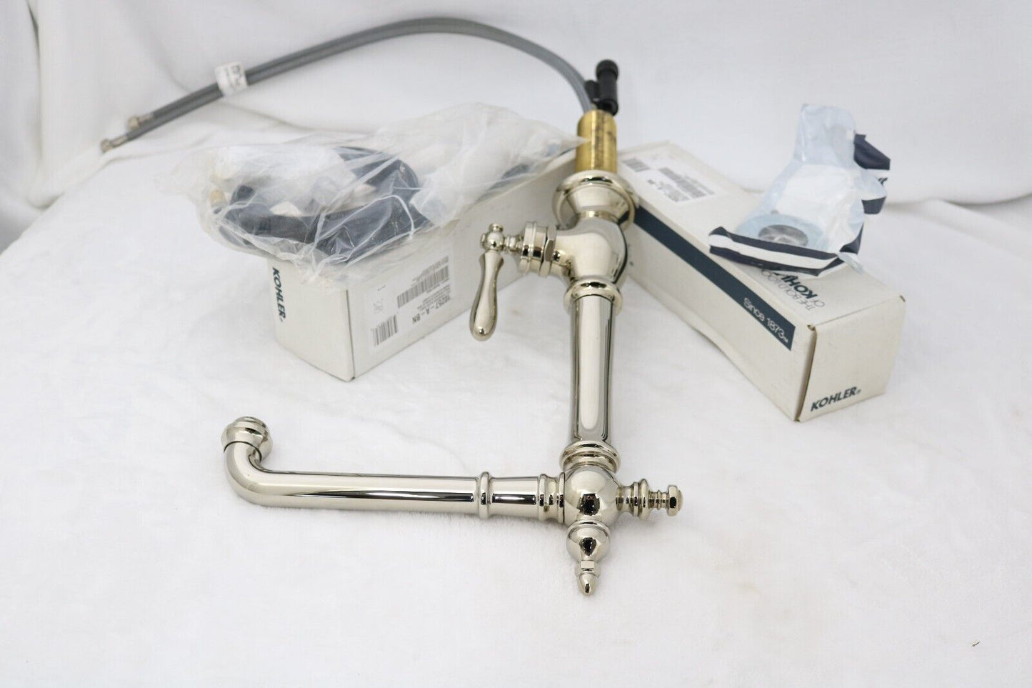 Artifacts Single-handle kitchen sink faucet with side sprayer K-99265-CP