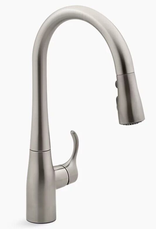 KOHLER K-597-VS Simplice Compact Pull-Down Kitchen Faucet Kitchen Sink Faucet