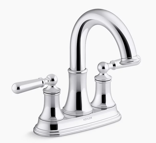 Kohler K-R30581-4D-CP Capilano 4in  Centerset 2Handle Bathroom Faucet Chrome