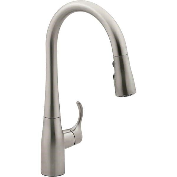 KOHLER K-597-VS Simplice Compact Pull-Down Kitchen Faucet Kitchen Sink Faucet