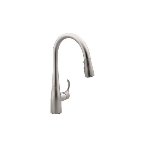 KOHLER K-597-VS Simplice Compact Pull-Down Kitchen Faucet Kitchen Sink Faucet