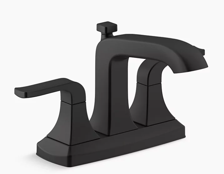 Kohler Rubicon  2-Handle Bathroom Faucet Matte Black R76215-4D-BL