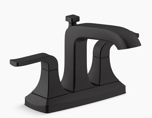 Kohler Rubicon  2-Handle Bathroom Faucet Matte Black R76215-4D-BL