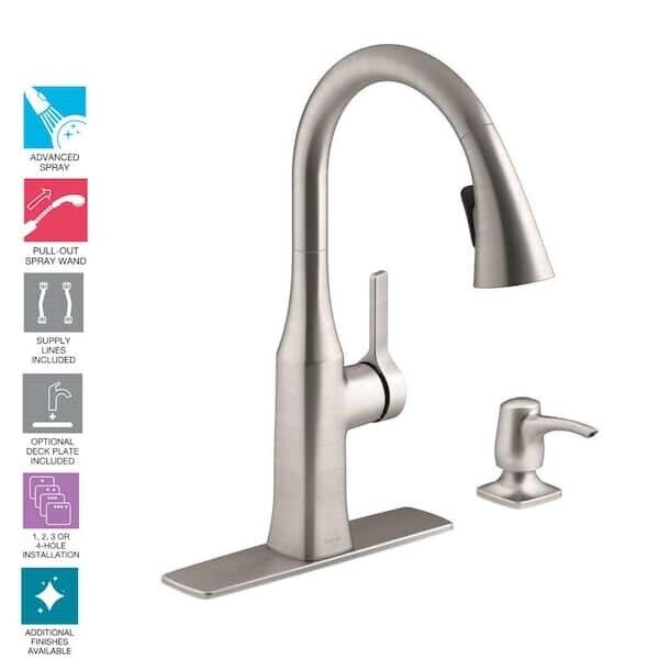 Rubicon Pull-down kitchen sink faucet Pull-down kitchen sink K-R20147-SD-VS