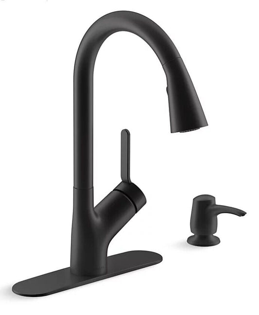 Setra Pull-down kitchen faucet with soap/lotion dispenser K-R22897-SD-BL