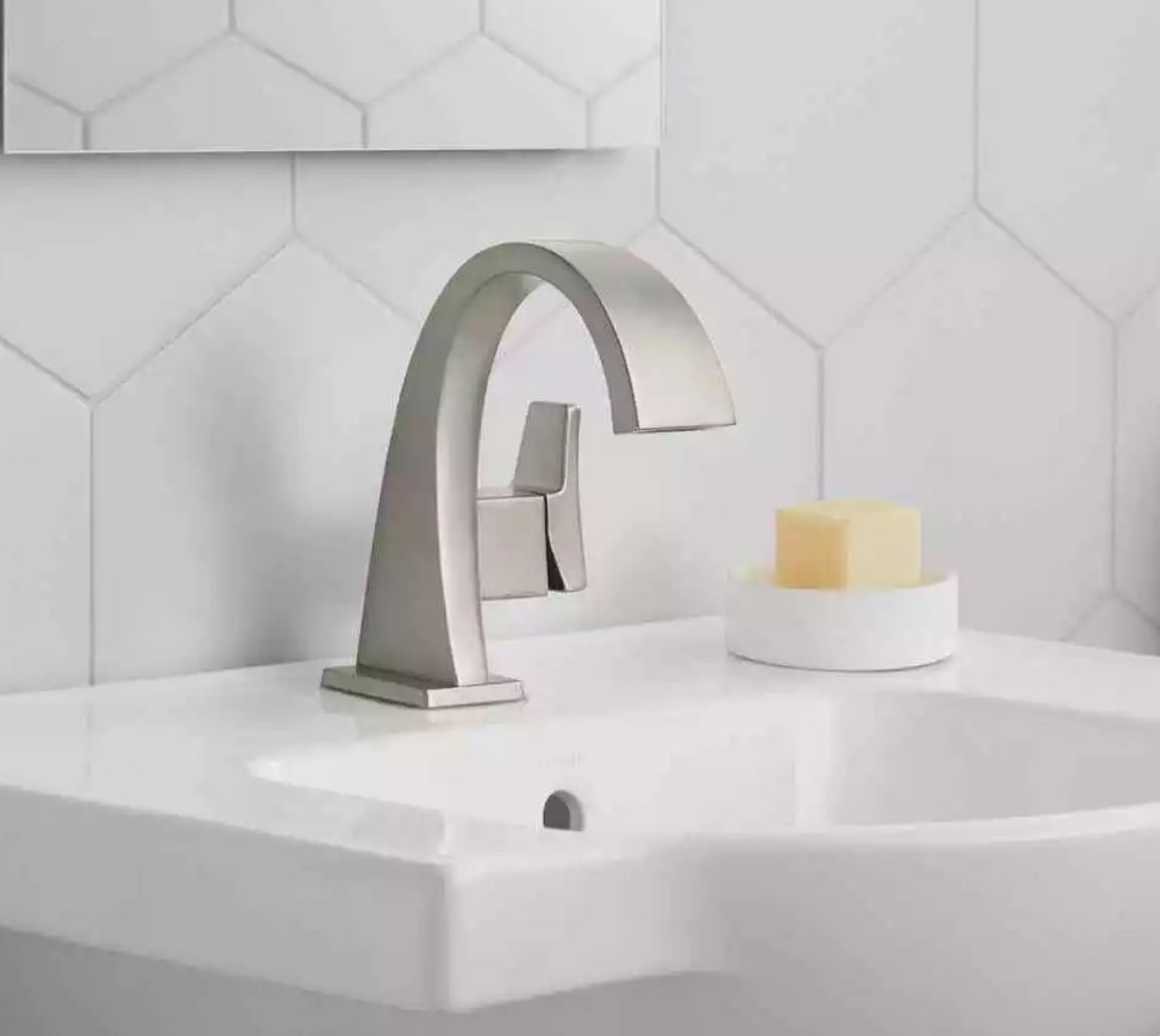 KOHLER Katun 4 in. Centerset 2-Handle Bathroom Faucet in Vibrant Brushed Nickel