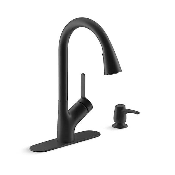 Setra Pull-down kitchen faucet with soap/lotion dispenser K-R22897-SD-BL