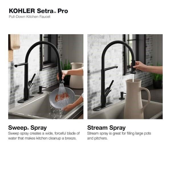 Single-handle semi-professional kitchen sink faucet with soap/lotion dispenser