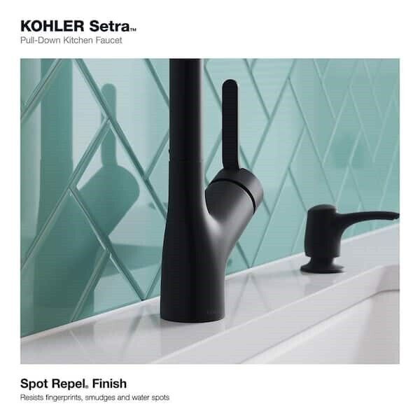 Setra Pull-down kitchen faucet with soap/lotion dispenser K-R22897-SD-BL