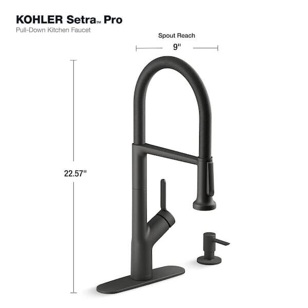 Single-handle semi-professional kitchen sink faucet with soap/lotion dispenser