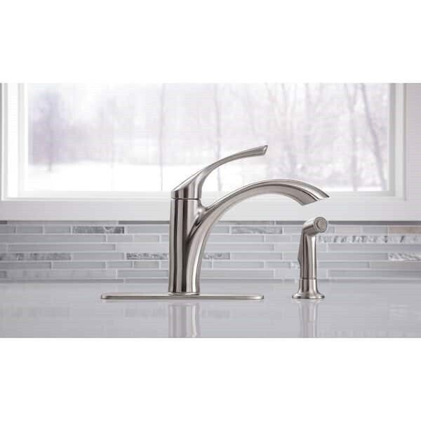 Kohler Mistos Kitchen Faucet 10" swing side spray Vibrant Stainless R72508-VS