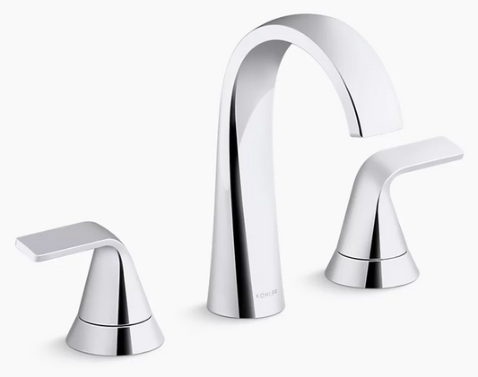 Cursiva Widespread bathroom sink faucet, 1.2 gpm K-R30579-4D-CP