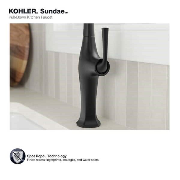 Sundae Pull-down kitchen sink faucet with soap/lotion dispenser R29475-SD-BL